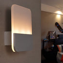 GobekUsa Modern LED Sconce Light: Sleek White Round/Square Design, Single Acrylic Wall Lighting in Warm/White Glow
