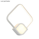 GobekUsa Modern LED Sconce - White Rhombus Wall Mount Lighting for Stairway