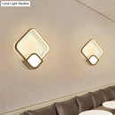 GobekUsa Modern LED Sconce - White Rhombus Wall Mount Lighting for Stairway