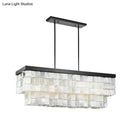 GobekUsa Modern LED Shell Black Island Light Fixture for Living Room