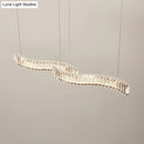 GobekUsa Modern LED Silver Crystal Pendant Light for Dining Room - Stylishly Illuminate Your Space