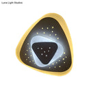GobekUsa Modern LED Starry Flush Mount Wall Light in White: Triangle, Rhombus & Star Design for the Bedroom
