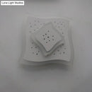 GobekUsa Modern LED Starry Flush Mount Wall Light in White: Triangle, Rhombus & Star Design for the Bedroom