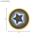 GobekUsa Modern LED Starry Flush Mount Wall Light in White: Triangle, Rhombus & Star Design for the Bedroom