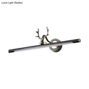 GobekUsa Modern LED Toilet Vanity Light with Black Antler Wall Mount and Metal Shade