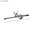 GobekUsa Modern LED Toilet Vanity Light with Black Antler Wall Mount and Metal Shade