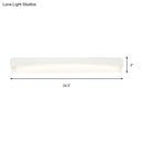 GobekUsa Modern LED Vanity Light Fixture - Wall Mounted Acrylic Rectangular Design in Natural White Light, 16.5"/20.5"/24.5" Wide