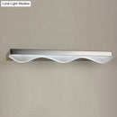 GobekUsa Modern LED Vanity Light with Stainless Steel Wall Mount and Wave Shade - 17"/21" Width