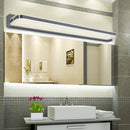 GobekUsa Modern LED Vanity Wall Sconce - Nickel Finish with Stainless-Steel Shade in Warm/White Light - 16"/19.5" Length