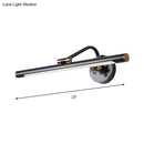 GobekUsa Modern LED Vanity Wall Sconce with Metal Shade - Black/Brass Finish, 14"/18" Diameter