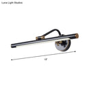 GobekUsa Modern LED Vanity Wall Sconce with Metal Shade - Black/Brass Finish, 14"/18" Diameter