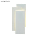 GobekUsa Modern LED Wall Lamp - Aluminum Rectangle Wall Light with Warm/White Lighting - Black/White