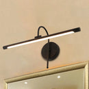 GobekUsa Modern LED Wall Lamp with Metal Shade - Tubular Vanity Lamp in Black/Nickel, 16"/20" Diameter