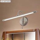 GobekUsa Modern LED Wall Lamp with Metal Shade - Tubular Vanity Lamp in Black/Nickel, 16"/20" Diameter