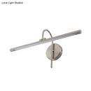 GobekUsa Modern LED Wall Lamp with Metal Shade - Tubular Vanity Lamp in Black/Nickel, 16"/20" Diameter