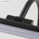 GobekUsa Modern LED Wall Lamp with Metal Shade - Tubular Vanity Lamp in Black/Nickel, 16"/20" Diameter