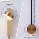 GobekUsa Modern LED Wall Lamps with Rotation Sconce Light for Bedside Living Room Bedroom Study Room Light