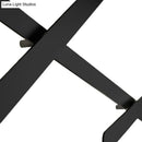 GobekUsa Modern LED Wall Light in Black for Living Room Décor - Crossed Lines Design