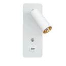 GobekUsa LED Wall Lights with Switch and USB Interface in White or Black, Modern Sconce