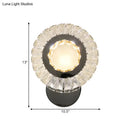 GobekUsa Contemporary LED Wall Mount Lamp with Clear Rectangular-Cut Crystals for Sleeping Room