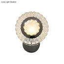 GobekUsa Contemporary LED Wall Mount Lamp with Clear Rectangular-Cut Crystals for Sleeping Room