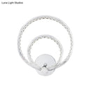 GobekUsa Modern LED Wall Mounted Dual-Ring Lamp in Warm/White Light, Chrome Finish