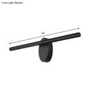 GobekUsa Modern LED Wall Sconce in Black with Acrylic Shade for Bathroom Lighting - 21.5"/28"/36" Wide