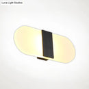GobekUsa Modern LED Wall Sconce in Oval/Rectangular/Convex Shape - 8"/10.5" Wide - Warm/White/Natural Light