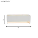 GobekUsa Modern LED Wall Sconce Lamp - White Finish Bedside Lighting with Rectangle Gypsum Shade
