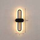 GobekUsa Modern LED Wall Sconce Light Fixture - Acrylic, Black