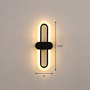 GobekUsa Modern LED Wall Sconce Light Fixture - Acrylic, Black