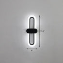GobekUsa Modern LED Wall Sconce Light Fixture - Acrylic, Black