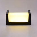 GobekUsa Modern LED Wall Sconce Light for Pathways - Black Aluminum Rectangle Design