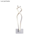 GobekUsa Modern LED Wall Sconce with Acrylic Shade for Bedroom - Black/White Wavy/Musical Note Design