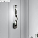 GobekUsa Modern LED Wall Sconce with Acrylic Shade for Bedroom - Black/White Wavy/Musical Note Design
