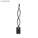 GobekUsa Modern LED Wall Sconce with Acrylic Shade for Bedroom - Black/White Wavy/Musical Note Design
