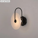 GobekUsa Modern LED Wall Sconce with Black Mica Disc Shade