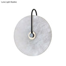 GobekUsa Modern LED Wall Sconce with Black Mica Disc Shade