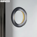 GobekUsa Modern LED Wall Sconce with Black/White Aluminum Shade for Bedroom