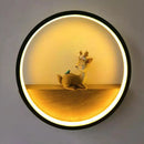 GobekUsa Modern LED Wall Sconce with Decorative Deer for Living Room