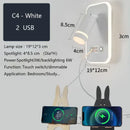 GobekUsa LED Wall Sconce Lamp Touch Switch USB Bedside Reading Light Tri-color Diammable