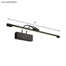 GobekUsa Modern LED Wall Vanity Light Fixture with Metallic Shade - Black, Warm/White Light