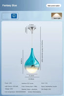 GobekUsa LED Water Droplet Ceiling Chandelier - Modern Bedroom Pendant Lamp