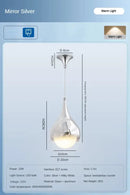 GobekUsa LED Water Droplet Ceiling Chandelier - Modern Bedroom Pendant Lamp