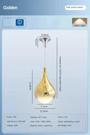 GobekUsa LED Water Droplet Ceiling Chandelier for Home Decor Lighting