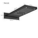 GobekUsa LED Waterfall Shower Head 54*22CM Square Wall Mount Bathroom Faucet