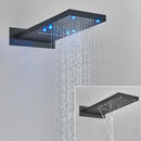 GobekUsa LED Waterfall Shower Head 54*22CM Square Wall Mount Bathroom Faucet