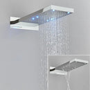 GobekUsa LED Waterfall Shower Head 54*22CM Square Wall Mount Bathroom Faucet