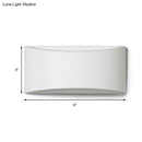 GobekUsa Modern LED White Wall Lamp with Warm/White Lighting - Metallic Rectangle Wall Washer Light