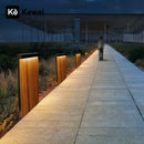 GobekUsa LED Wood Grain Lawn Light - Waterproof Stainless Steel Street Lamp
